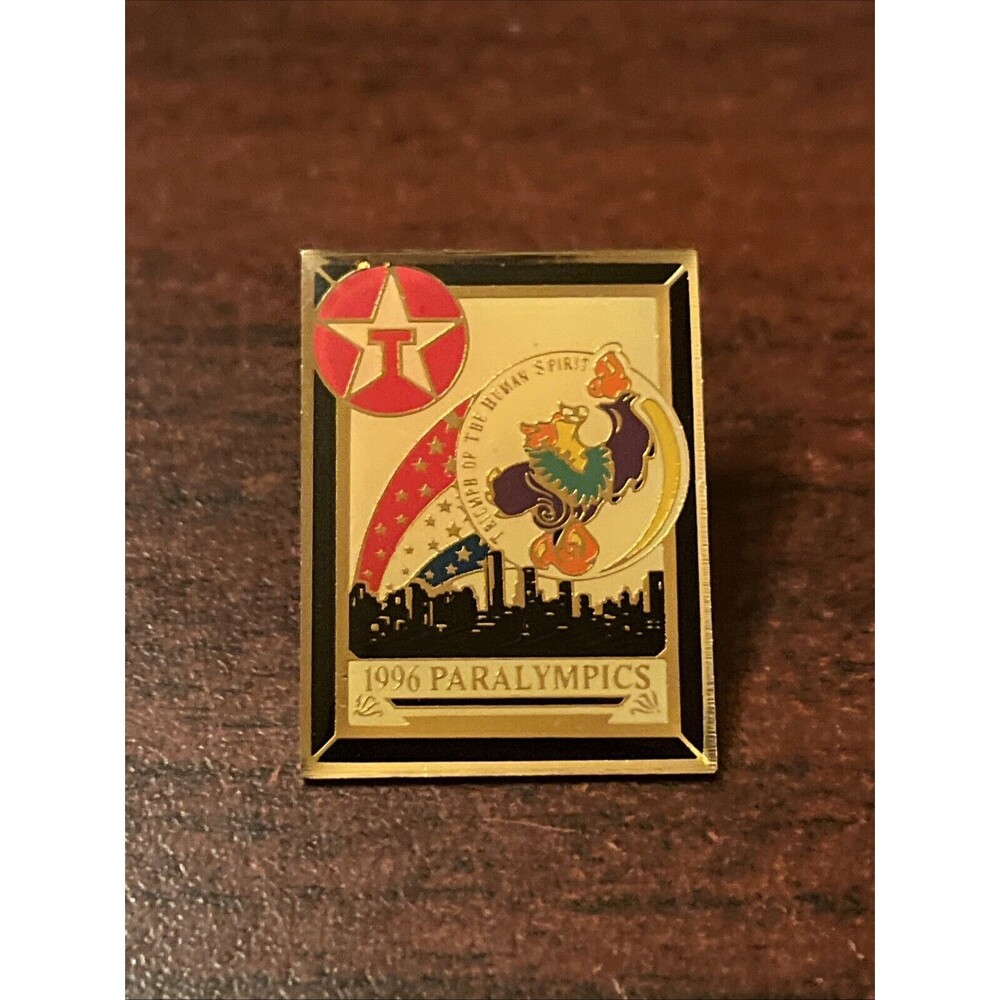 Vintage 1996 Atlanta Olympics Texaco Paralympic Games Lapel Pin